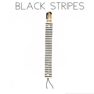Leather Dummy Clips - Black Stripes