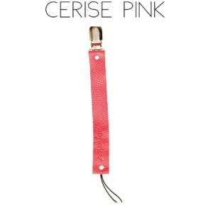 Leather Dummy Clips - Cerise Pink