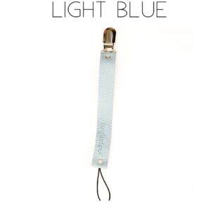 Leather Dummy Clips - Light Blue