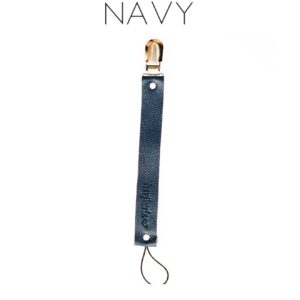 Leather Dummy Clips - Navy