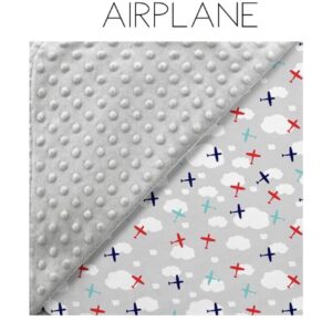 Minky Fleece Blanket - Airplane