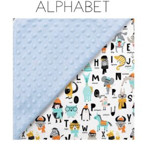 Minky Fleece Blanket - Alphabet