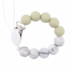 Silicone Dummy Clip - Mint Marble