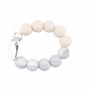 Silicone Dummy Clip - Peach Marble