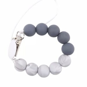 Silicone Dummy Clip - Grey Marble