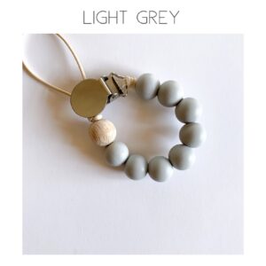 Silicone Dummy Clip - Light Grey