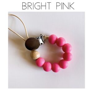 Silicone Dummy Clip - Bright Pink